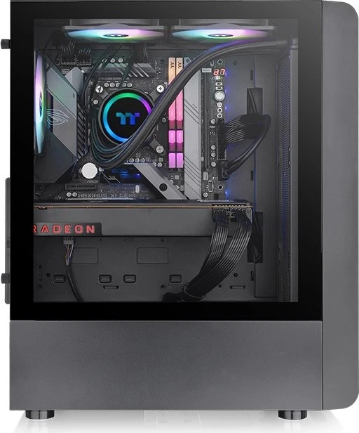 Thermaltake S200 TG, schwarz, Glasfenster