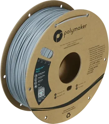 Polymaker PolyLite PLA, grau, Spule, 1.75mm, 1.00kg