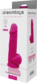 Dream Toys Real Love Dildo with Balls 21.5cm fuchsia