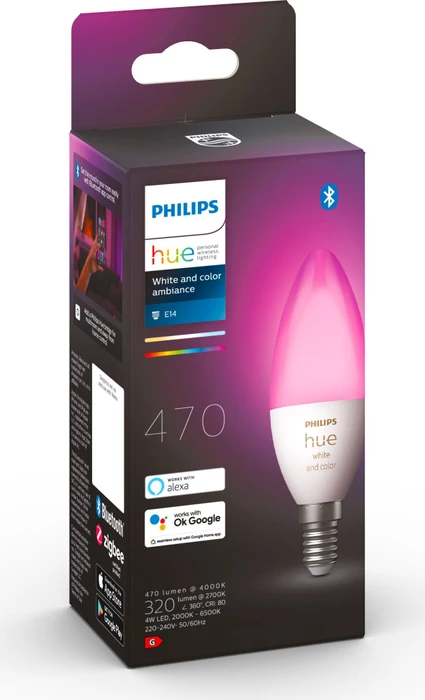 Philips Hue White and Color Ambiance 470 LED-Bulb E14 4W