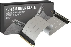 LinkUP AVA5 v4 ITX Armour Riser Kabel, rechts gerichtet, gewinkelt, PCIe 5.0, 300mm, weiß