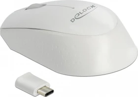 DeLOCK Wireless USB-C Mini Maus weiß, USB-C (12668)