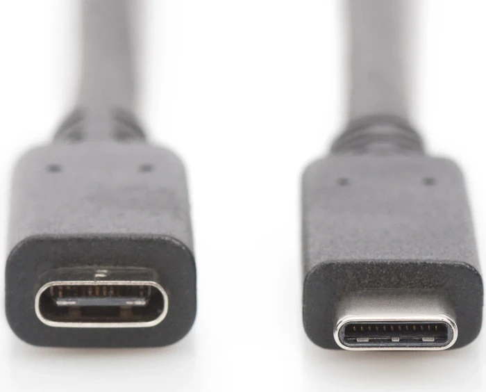 Digitus USB 2.0 Verlängerungskabel, USB-C [Stecker] auf USB-C [Buchse], 2m schwarz
