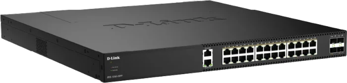 D-Link DXS-1250 Rackmount 10G Smart Switch, 24x RJ-45, 4x SFP28, 470W PoE++