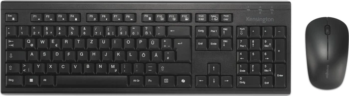 Kensington KM270 EQ Rechargeable Desktop Set, Wireless Tastatur und Maus, USB, DE