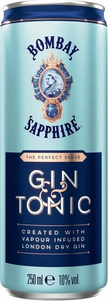 Bombay Sapphire Gin & Tonic 250ml