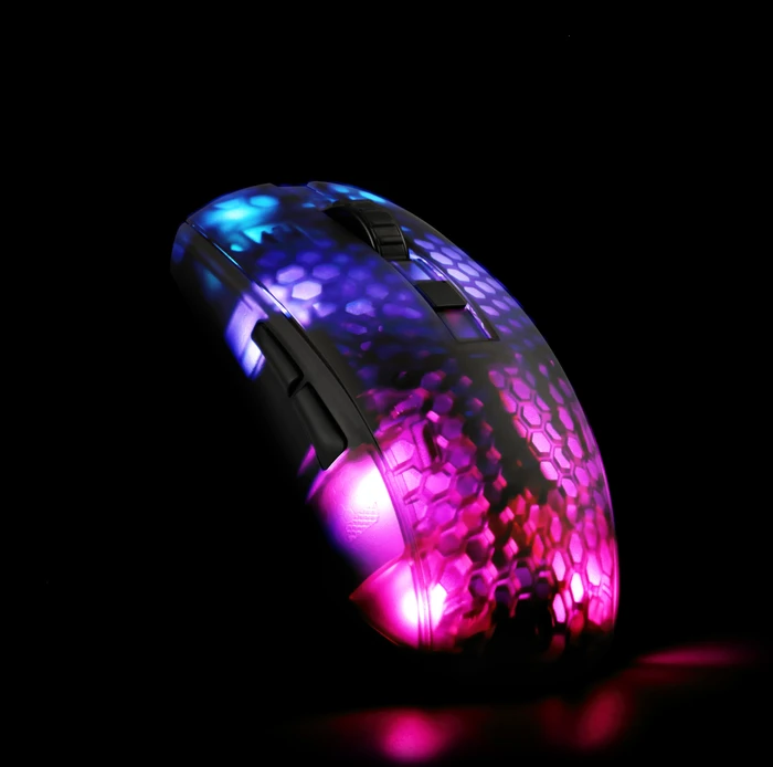 Deltaco DM310 RGB Ultralight Gaming Mouse schwarz/transluzent, USB