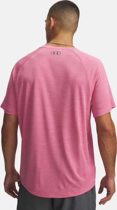 Under Armour Tech Textured Funktionsshirt kurzarm pink frenzy/castlerock (Herren)