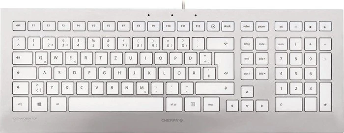 Cherry STRAIT Corded Keyboard silber, USB (verschiedene Layouts)