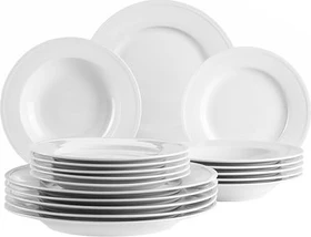 Mäser Arlona Tafelservice weiß, 18-tlg.