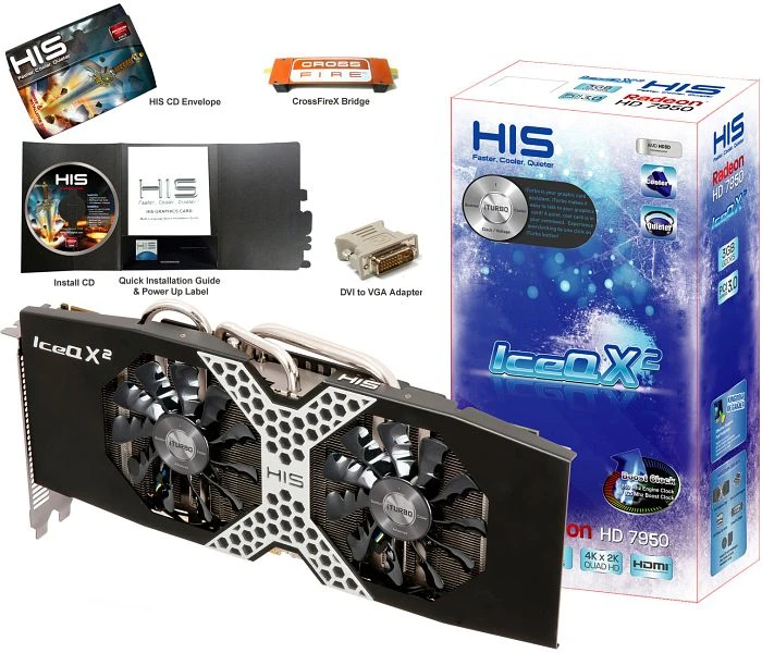 HIS 7950 IceQ X² Boost Clock Radeon HD 7950 Boost, 3GB GDDR5, DVI, HDMI, 2x mDP