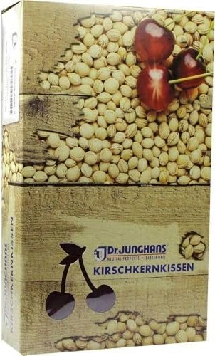 Dr. Junghans Medical Kirschkern-Kissen 20 x 30cm Wärmekissen mit Flauschbezug bordeaux