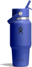 Hydro Flask Wide Mouth Travel Flex Straw Cap Isolierflasche 710ml capri blue