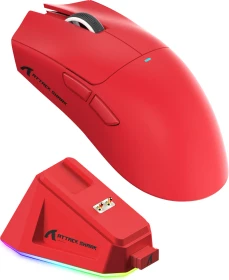 Attack Shark X11 Wireless Gaming Mouse rot, USB/Bluetooth