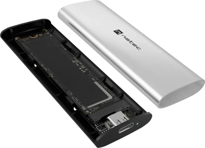 Natec Rhino M.2 NVMe Lite, silber, USB-C 3.1