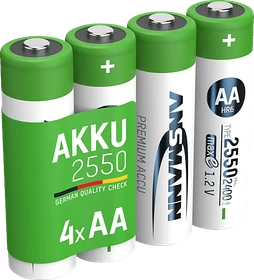 Ansmann Mignon AA NiMH 2550mAh, 4er-Pack
