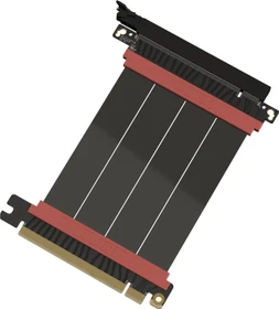 LinkUP AVA5 v2 Riser Kabel, gerade, PCIe 5.0, 100mm, schwarz/rosa