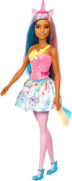 Mattel Barbie - Dreamtopia Einhorn-Puppe im Regenbogen-Look