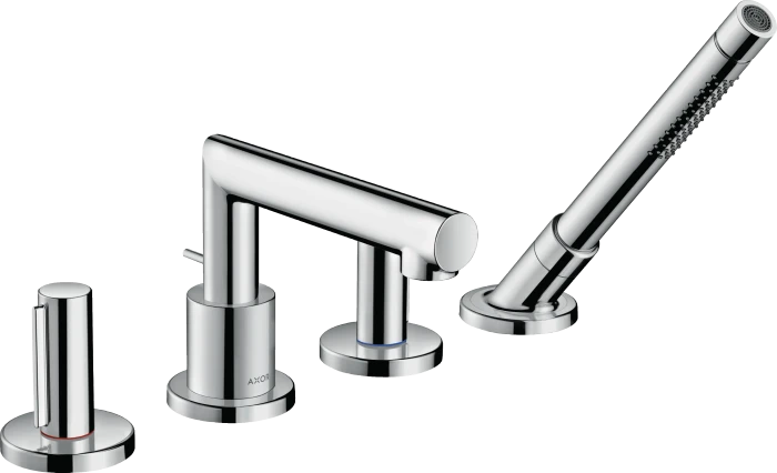 Hansgrohe Axor Uno 4-Loch Wannenrandarmatur mit Zerogriffen polished chrome