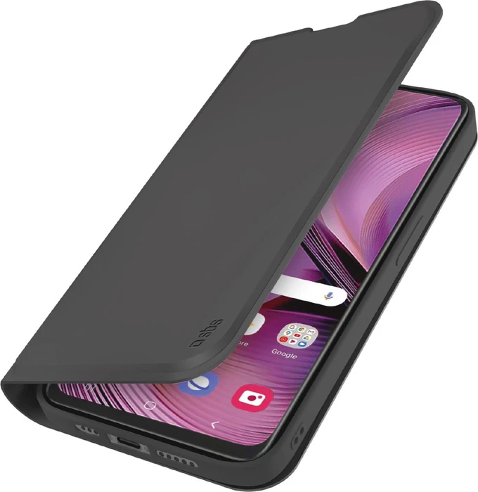 SBS Mobile Wallet Smooth für Motorola Moto G55 schwarz