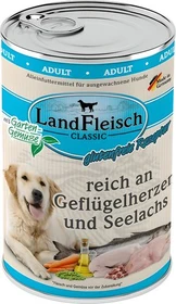 LandFleisch Pur Geflügelherzen und Seelachs, 400g