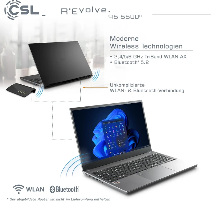 CSL-Computer R'Evolve C15, Ryzen 5 5500U, 16GB RAM, 1TB SSD, DE