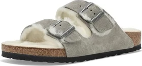 Birkenstock Arizona Lammfell stone coin