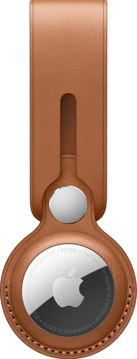 Apple AirTag Anhänger aus Leder sattelbraun