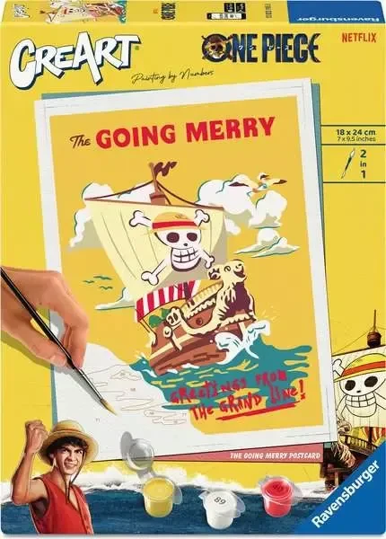 Ravensburger Malen nach Zahlen CreArt One Piece - Das Piratenschiff Flying Lamb (Going Merry)