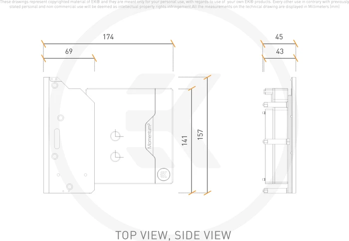EK Water Blocks Quantum Line EK-Quantum Momentum² ROG Crosshair X670E Hero D-RGB Monoblock, Nickel, Acryl