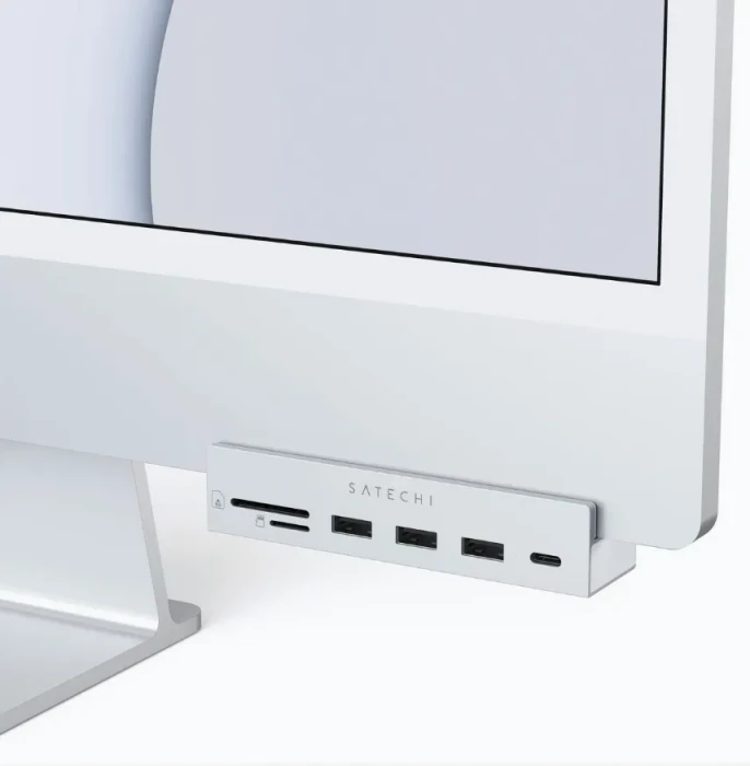 Satechi Clamp Hub für iMac, silber, USB-C 3.0 [Stecker]