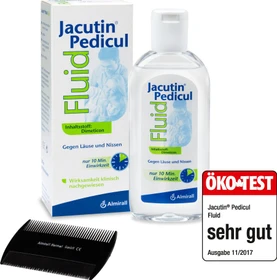 Almirall Jacutin Pedicul Fluid mit Nissenkamm, 200ml