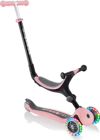 Globber Go Up Foldable Lights Kickboard pale pink/black