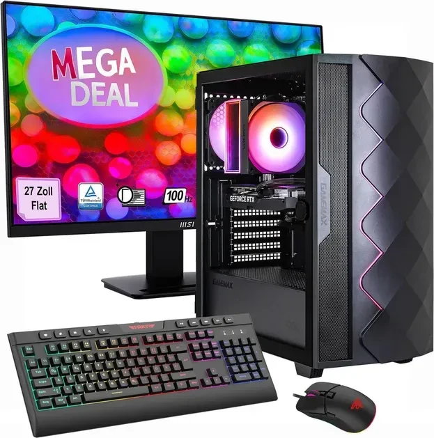 Hyrican Gamemax Diamond BK SET02696, Ryzen 5 5500, 16GB RAM, 1TB SSD, GeForce RTX 5050
