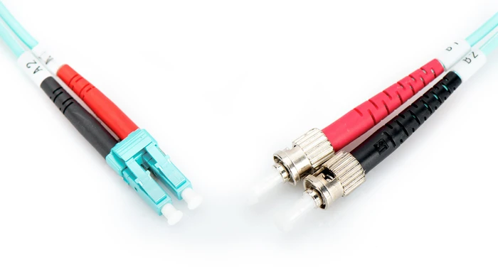 Digitus LWL Duplex Kabel, OM3, 2x LC Stecker/2x ST Stecker, 5m, türkis