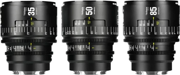 7artisans Infinte 35/50/85mm T2.1 Full Frame Cine 3-Lens Set für PL Mount schwarz