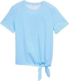 Tom Tailor Knoten-Detail T-Shirt kurzarm blue white stripe (Damen)