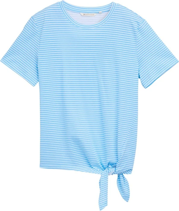 Tom Tailor Knoten-Detail T-Shirt kurzarm blue white stripe (Damen)