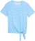 Tom Tailor Knoten-Detail T-Shirt kurzarm blue white stripe (Damen) Vorschaubild