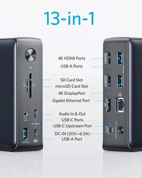 Anker 575 USB-C Dockingstation 13-in-1, USB-C 3.1 [Buchse]
