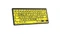 LogicKeyboard LargePrint Mini Mac, Black on Yellow, Bluetooth, DE Vorschaubild