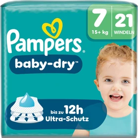 Pampers Baby-Dry Gr.7 Einwegwindel, 15+kg, 21 Stück