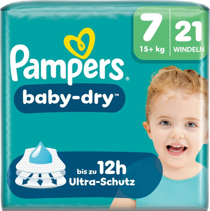 Pampers Baby-Dry Gr.7 Einwegwindel, 15+kg,