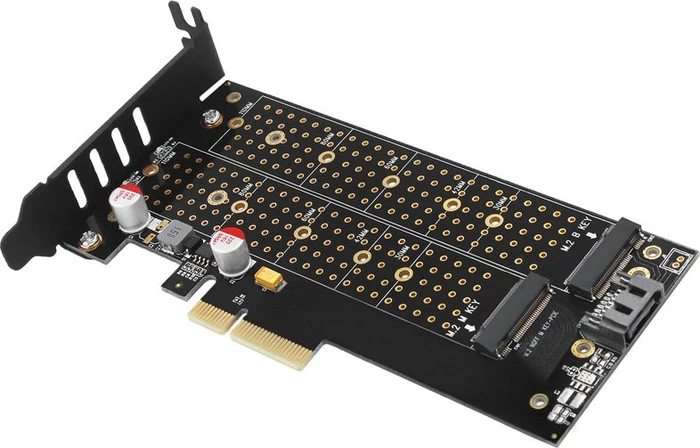 Axagon PCIe -> M.2 PCIe, SATA -> M.2 SATA, PCIe 3.0 x4