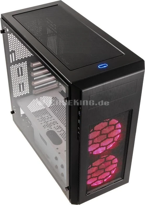 Phanteks Enthoo Pro M Tempered Glass Special Edition schwarz/weiß, Glasfenster