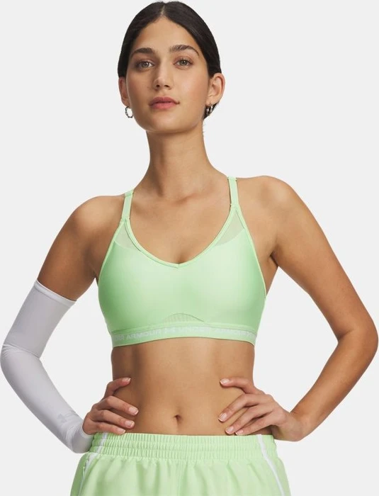 Under Armour Crossback Low Sport-BH lumos lime/white (Damen)