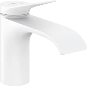 Hansgrohe Vivenis Einhebel-Waschtischmischer 80 mit Zugstangen-Ablaufgarnitur mattweiß