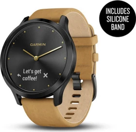 Garmin vivomove HR Premium Aktivitäts-Tracker black/tan (010-01850-00)