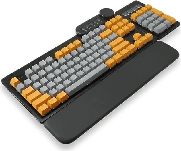 Mountain Mineral Keycap Set, Kunststoff (PBT) Double-Shot, orange/grau, 113 Tasten (104+9), ANSI-US