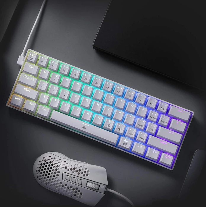 Redragon K630 Dragonborn, weiß, LEDs RGB, hot-swap, Redragon RED, USB, US